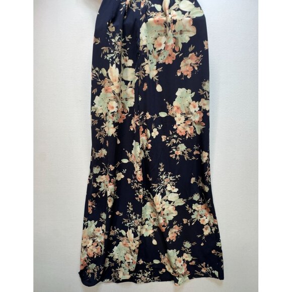 Soprano Womens Floral Maxi Summer Dress Size S Navy Strappy Beach Boho Chic - Picture 9 of 13